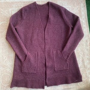 Chunky Maroon Cardigan